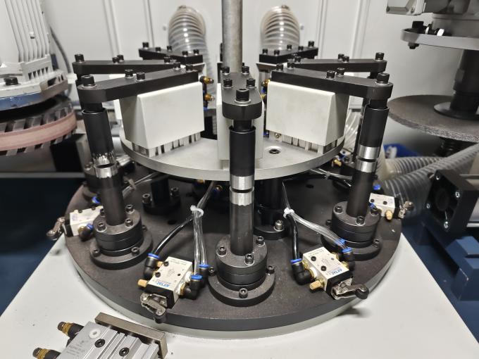 Βιομηχανικό αυτόματο υψηλής ταχύτητας μεταλλική επιφάνεια από ανοξείδωτο χάλυβα κύπελλο καθρέφτη 2 κεφαλής περιστροφική μηχανή γυάλωσης 6