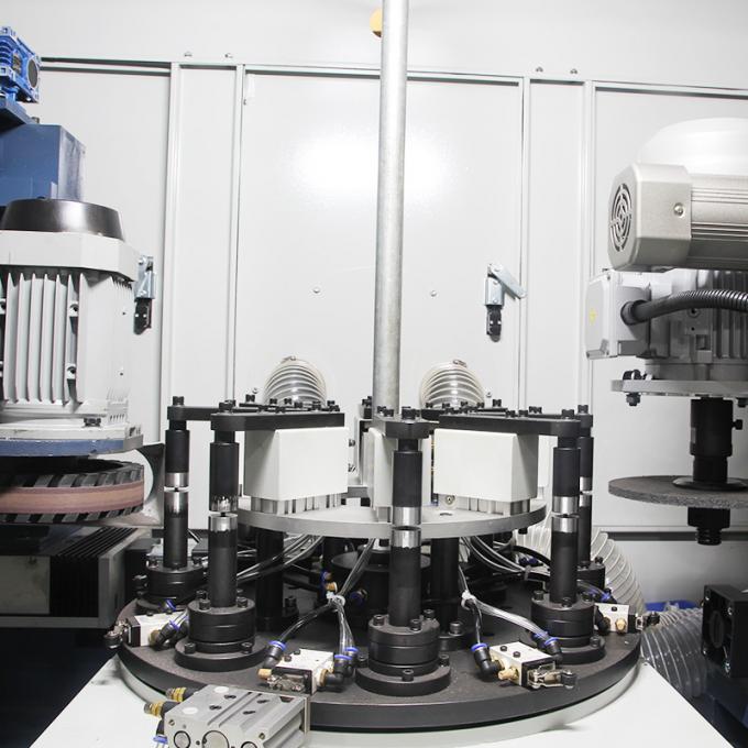 Βιομηχανικό αυτόματο υψηλής ταχύτητας μεταλλική επιφάνεια από ανοξείδωτο χάλυβα κύπελλο καθρέφτη 2 κεφαλής περιστροφική μηχανή γυάλωσης 7