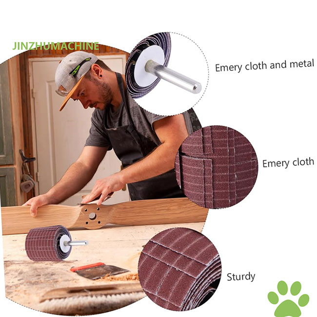 Επιτυγχάνετε ομαλό φινίρισμα 250 * 50 mm Emery υφασματικό φλαπ τροχούς Grit 240 ανθεκτικό ευπροσάρμοστο 8